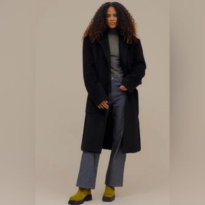 Eckhaus Latta Form Coat in Raven